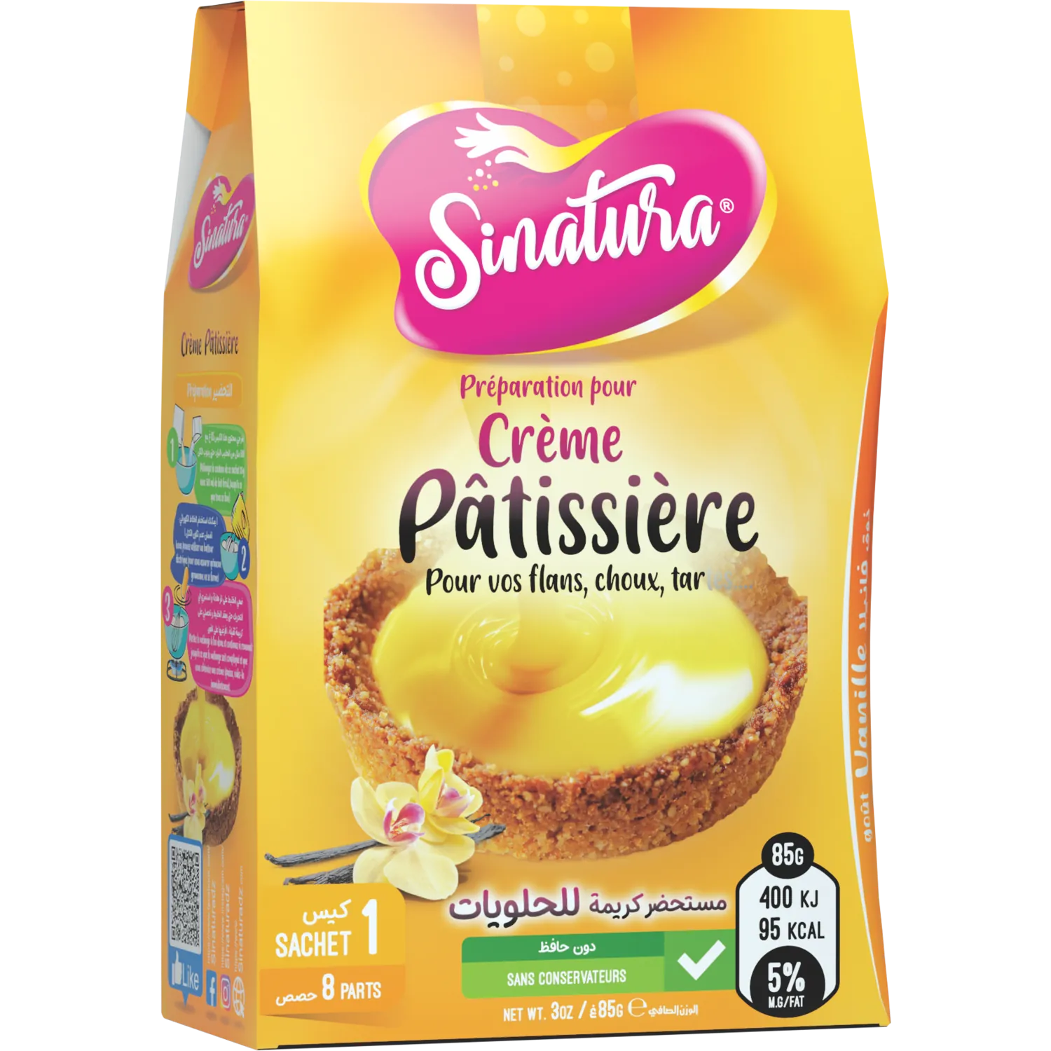 Préparation pour Crème pâtissière vanille