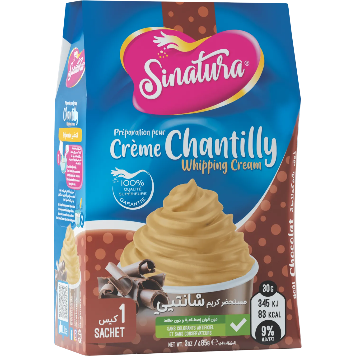 Préparation pour Crème chantilly Chocolat